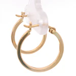 Aros de Oro Amarillo 18K Tubular Plano