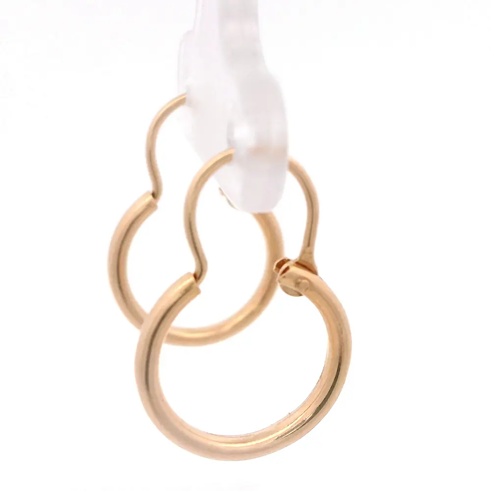 Aros de Oro Amarillo 18K Tubular