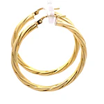 Aros de Oro Amarillo 18K Trenzado