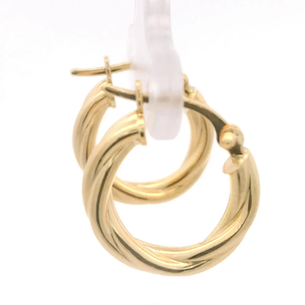 Aros de Oro Amarillo 18K Trenzado