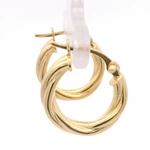 Aros de Oro Amarillo 18K Trenzado