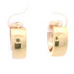 Aros de Tres Oros 18K Huggies Diamantado