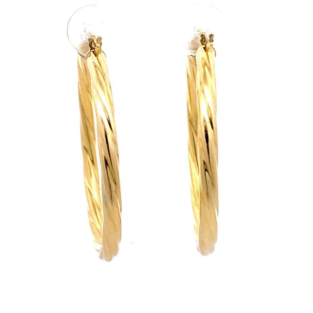 Aros de Oro Amarillo 18K Trenzado