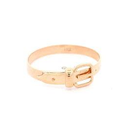 Anillo de Oro Amarillo 18K Cinturón Calado Tallado