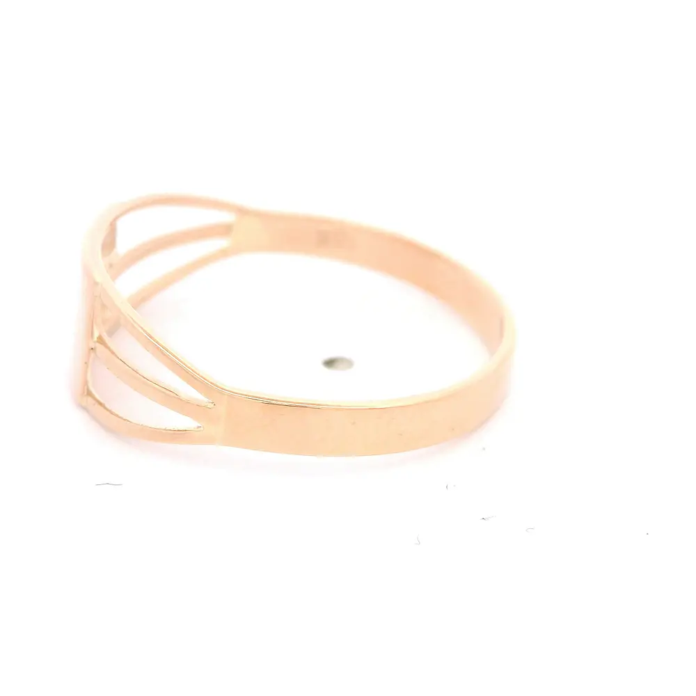 Anillo de Oro Amarillo 18K Mini Sello Calado