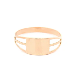 Anillo de Oro Amarillo 18K Mini Sello Calado