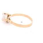 Anillo de Oro Amarillo 18K Chaton Circular