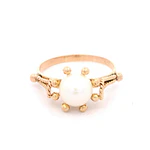 Anillo de Oro Amarillo 18K Pistilos Labrado