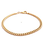 Pulsera de Oro Rosado 18K Barbada
