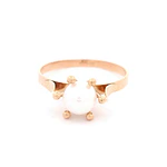 Anillo de Oro Amarillo 18K Pistilos con 1 Perla