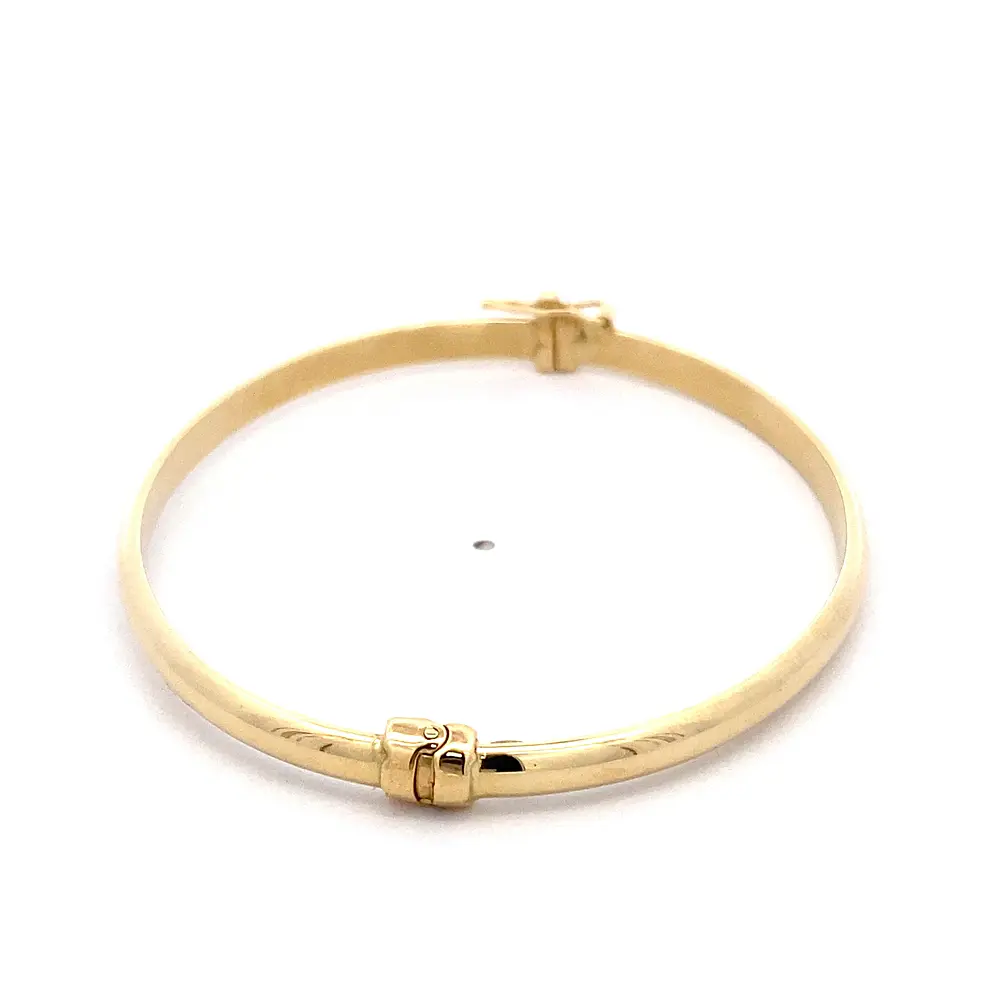 Pulsera de Oro Amarillo 18K Esclava Lisa