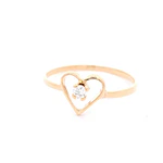 Anillo de Oro Amarillo 18K Solitario Corazón