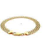 Pulsera de Oro Amarillo 18K Tejido Chino