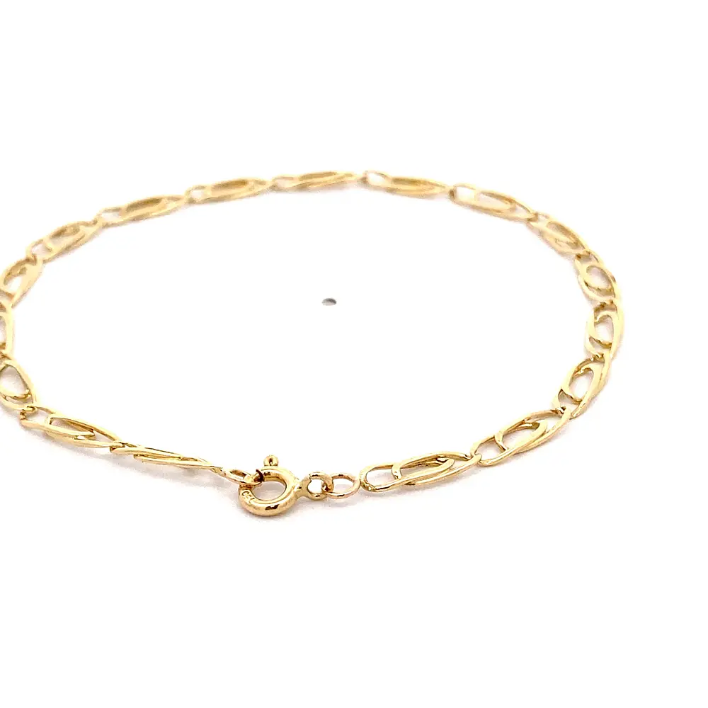 Pulsera de Oro Amarillo 18K Ojo de Perdiz