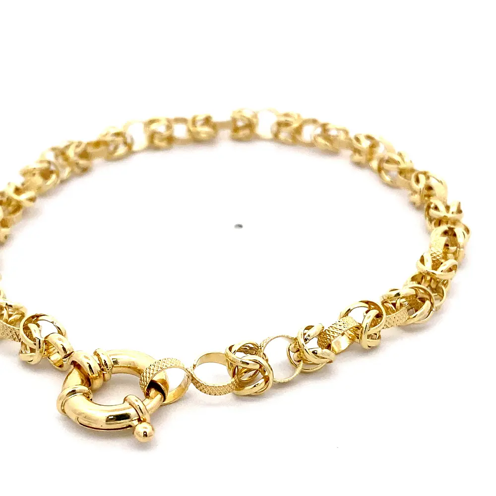 Pulsera de Oro Amarillo 18K Camino del Inca