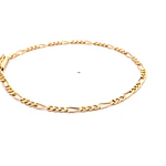 Pulsera de Oro Amarillo 18K Figaro 3x1