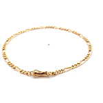 Pulsera de Oro Amarillo 18K Figaro 3x1