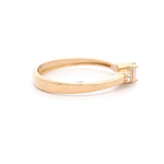 Anillo De Oro Amarillo 14K Trilogy Con 3 Piedras Incoloras