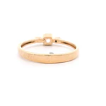 Anillo De Oro Amarillo 14K Trilogy Con 3 Piedras Incoloras