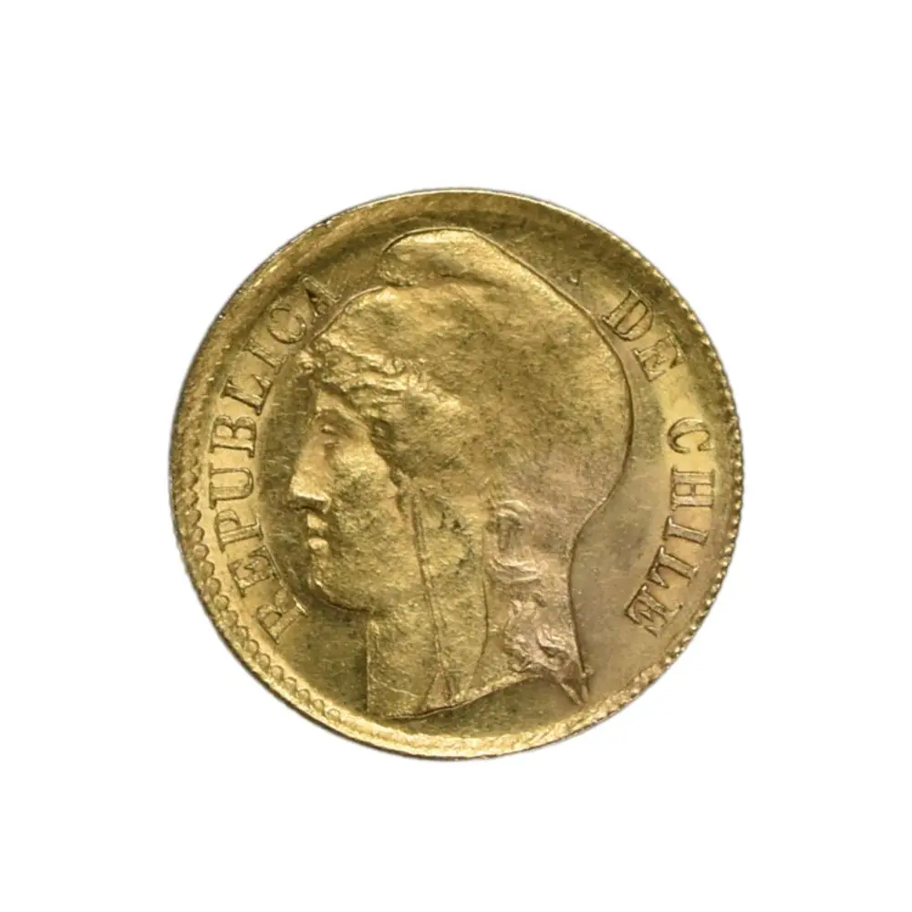 Moneda Nacional de Oro 5 Pesos Chilenos Año 1895
