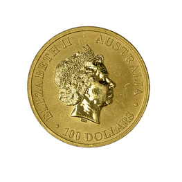 Moneda de Oro Australia 100 Dollars 1 Onza Año 2018