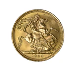 Moneda de Oro Reino Unido 1 Soberano Elizabeth II Año 1963