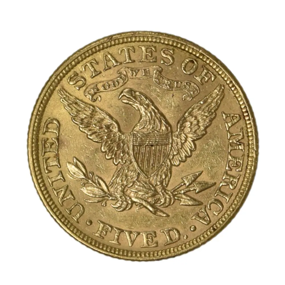 Moneda Extranjera de Oro 5 Dollars Estados Unidos Año 1900