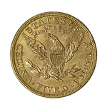 Moneda Extranjera de Oro 5 Dollars Estados Unidos Año 1900