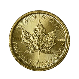 Moneda Extranjera de Oro 10 Dollars 1/4 oz Canadá Año 2021