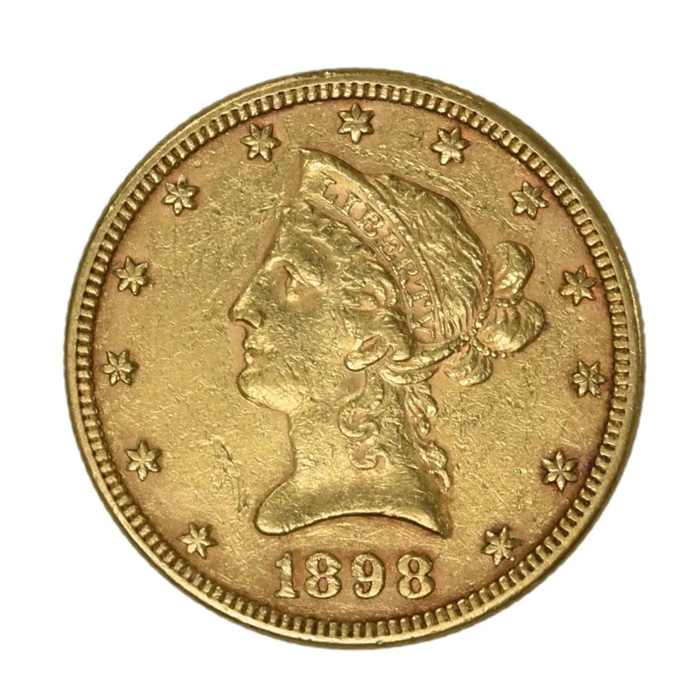 Moneda Extranjera de Oro 10 Dollars Estados Unidos Año 1898
