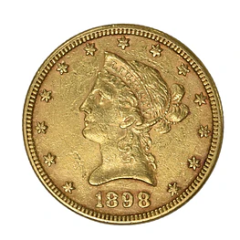 Moneda Extranjera de Oro 10 Dollars Estados Unidos Año 1898