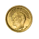 Moneda de Oro Irán 1/2 Pahlavi Mohammad Reza Año 1970