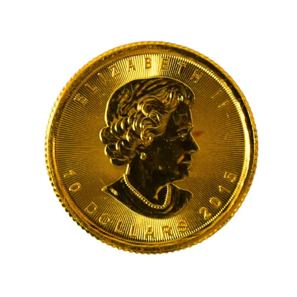 Moneda de Oro Canadá 10 Dollars 1/4 Oz Año 2015