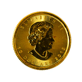 Moneda de Oro Canadá 10 Dollars 1/4 Oz Año 2015