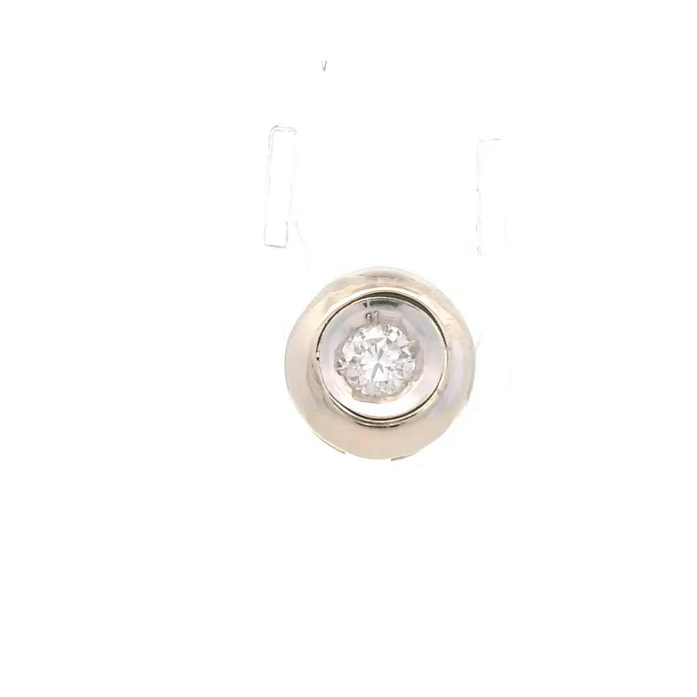 Colgante Punto de Luz 18K Oro Blanco Rodinado con Diamante