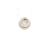 Colgante Punto de Luz 18K Oro Blanco Rodinado con Diamante