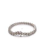 Pulsera Articulada 14K Rodinada con 35 Diamantes