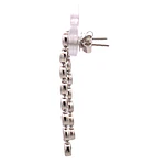 Aros Articulados Circulares 18K Oro Blanco Rodinado con 4 Diamantes