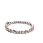 Pulsera Articulada 14K Rodinada con 35 Diamantes