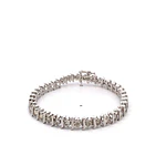 Pulsera Articulada 14K Rodinada con 35 Diamantes