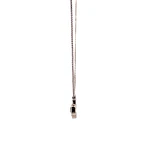 Cadena Veneciana 18K Rodinada con Colgante y 2 Esmeraldas