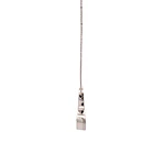 Cadena Veneciana 18K Rodinada con Colgante Corazón y Diamante