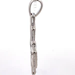 Colgante Cruz 18K Oro Blanco Rodinado con 73 Diamantes