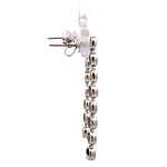 Aros Articulados Circulares 18K Oro Blanco Rodinado con 4 Diamantes