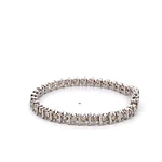 Pulsera Articulada 14K Rodinada con 35 Diamantes