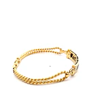 Pulsera Calada Entorchada 18K Oro Amarillo con 40 Diamantes