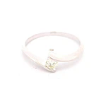 Anillo de Oro Rodinado 18K Solitario con 1 Diamante