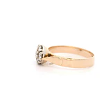 Anillo de Oro Amarillo 18K Flor con 7 Diamantes