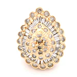Anillo de Oro Amarillo 14K Gota con 56 Diamantes