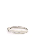Anillo de Oro Rodinado 18K Solitario Flor con 7 Diamantes